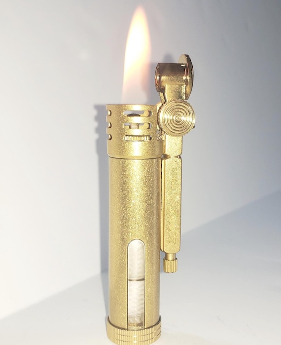 FLUID TANK Trench Retro Vintage Style Lighter - Uses Common Lighter Fluid and Parts - Fuel Efficient - High Gift Potential