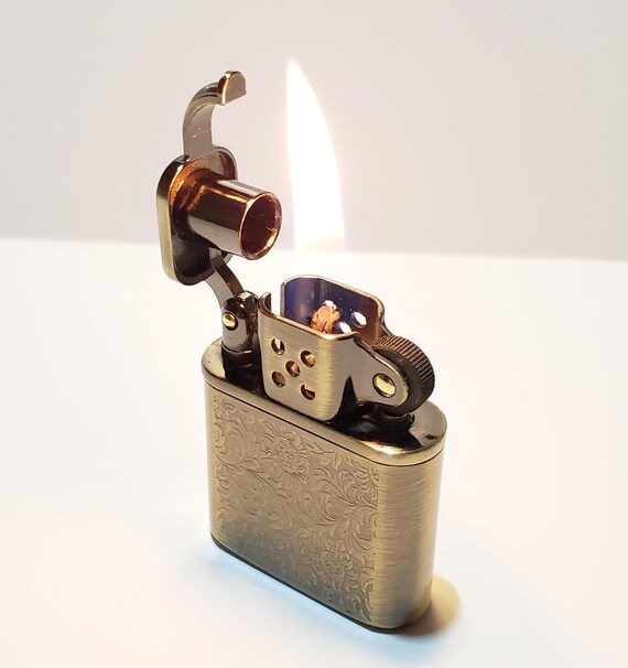 Vintage Kérosène Briquet Cigare Briquet Refillable Briquet Coupe-Vent