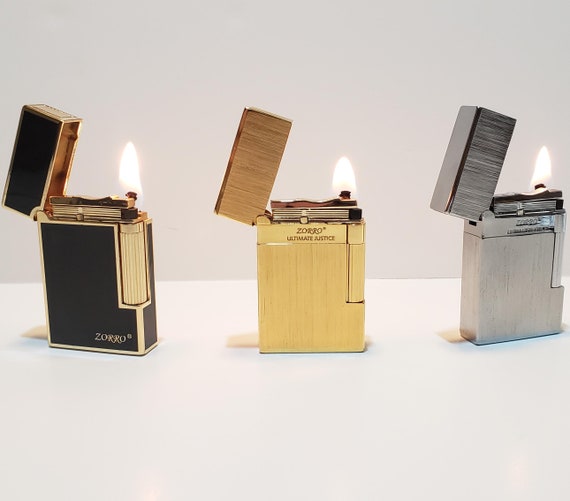 Classic Retro Vintage Style Lighter - Uses Common Lighter Fluid, Parts, and Flint - Fuel Efficient - High Gifting Potential