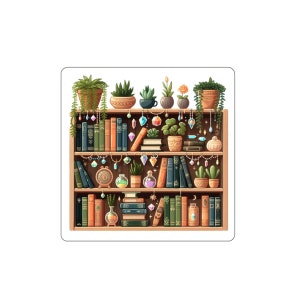 Books, Crystals & Plants Stickers Reader, Magical Books, Book Lover