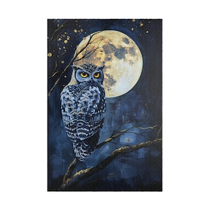 Moonlit Owl Jigsaw Puzzle: Majestic Nighttime Scene (110-1014 Pieces)