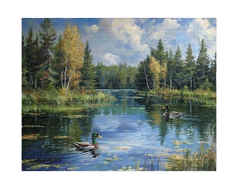 Ducks on a Lake Jigsaw Puzzle (110, 252, 520, 1014 piece)