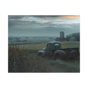 Farm Truck Jigsaw Puzzle: Nostalgic Farm at Dusk (110-1014 Piece)