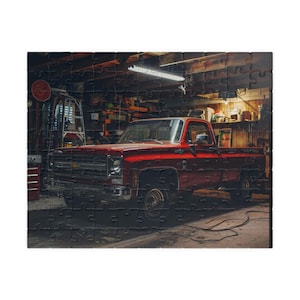 Jigsaw Puzzle, Classic Square Body Pickup Truck, 110 252 520 1014 Pieces, Car Enthusiast Gift, Relaxing Hobby, Vintage