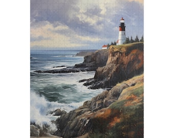 Lighthouse on Rocky Coast Puzzle