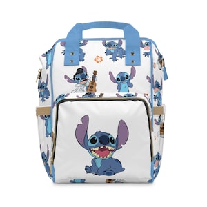 Stitch Diaper Bag Disney Pixar Lilo and Stitch Multifunctional Diaper Backpack