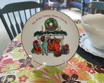 Vintage Plate "May All Your Christmas Dreams Come True"