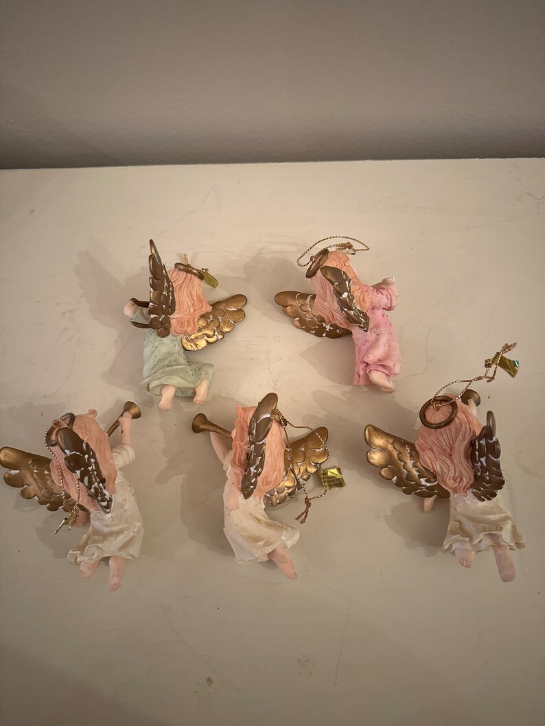 Precious moments ornaments set of 5 etsy