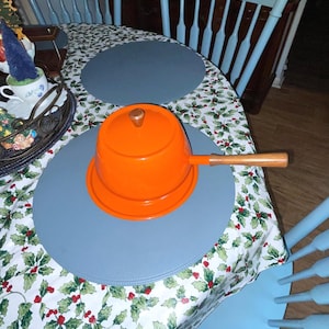Vintage MCM Fondue Orange Pot