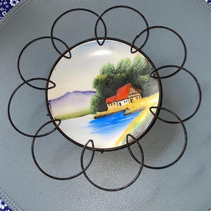 Vintage lot of 2 Hand painted 5 inches Plates