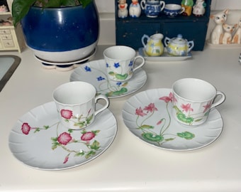 Vintage porcelain snack set 6 pieces from the Japan