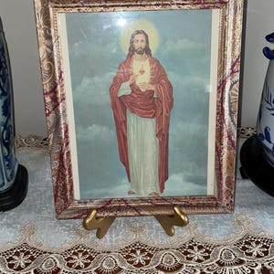 Vintage Jesus Religious Print Framed - Etsy