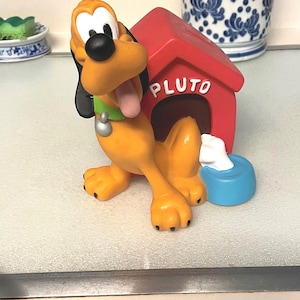 Vintage Disney Pluto PVC Piggy Bank