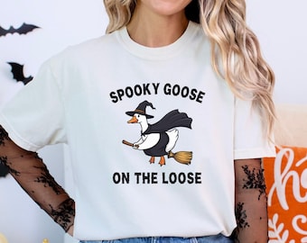 Spooky Goose Funny Halloween Shirt
