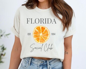 Florida Social Club T-Shirt, Vintage Summer Tee, Casual Wear, Beach Vibes, Vacation Tee