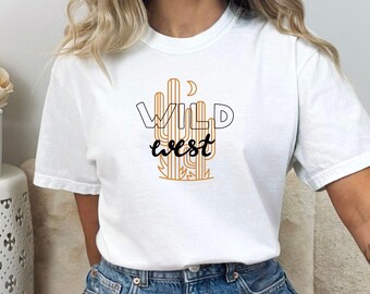 Wild West Cactus Graphic Tee - Comfort Colors Unisex Shirt
