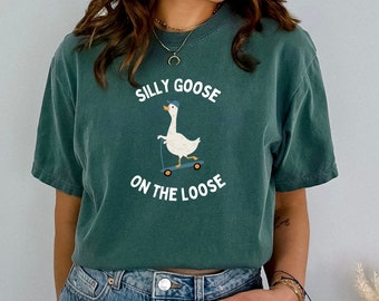 Silly Goose op het losse Comfort Colors-shirt