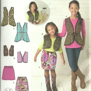 S1786 Childs Vests And Skirt Sizes 3-6 Simplicity Sewing Pattern Learn To Sew