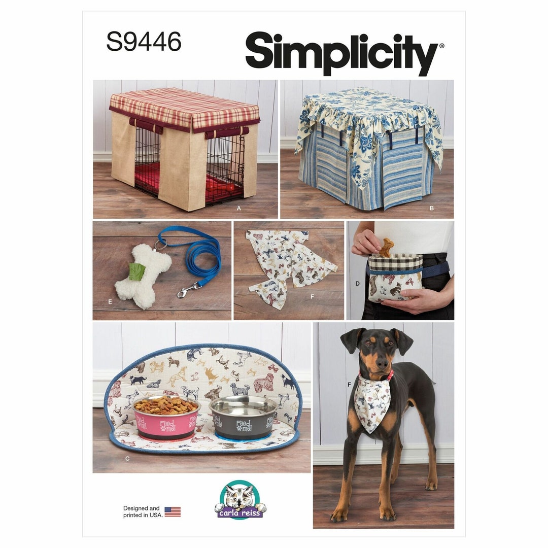 S9446 Pet Crate Covers in 3 Sizes and Accessories Simplicity Etsy