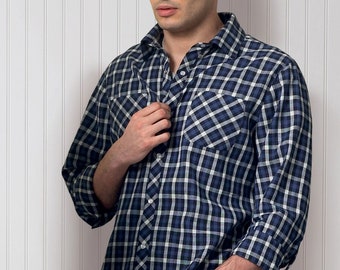 B6841 Misses Mens Unisex Button Down Shirt Sizes XL-XXXL Butterick Sewing Pattern