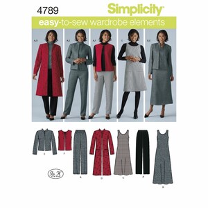 S4789 Misses&#39; Easy-To-Sew Wardrobe Sizes 10-18 Simplicity Sewing Pattern