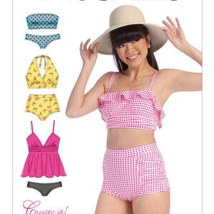 M7168 Misses Bikinis Swimwear Size 14-22 Mccalls Sewing Pattern