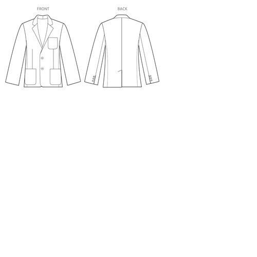 S8962 Mens Lined Blazer Sizes 44-52 Simplicity Sewing