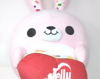 ZURU Snackles Series 2 Flossie Bunny Plush, Jelly Belly Snack