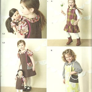 S1289 Childs Dresses And 18&quot; Doll Dresses Sizes 3-8 Simplicity Sewing Pattern