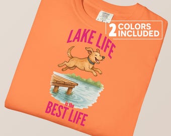 Lake Life is the Best Life PNG, Summer Vibes Sublimation Design, Dog Lover png, Trendy Vacation Graphic, Lake Lover png, Funny Dog Download