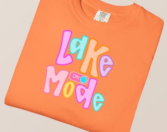 Lake Mode On png, Funny Lake png, Lake Doodle Art, Digital Download, Sublimation Design png, Lake Lover Design, Trendy Summer png, Lake Life