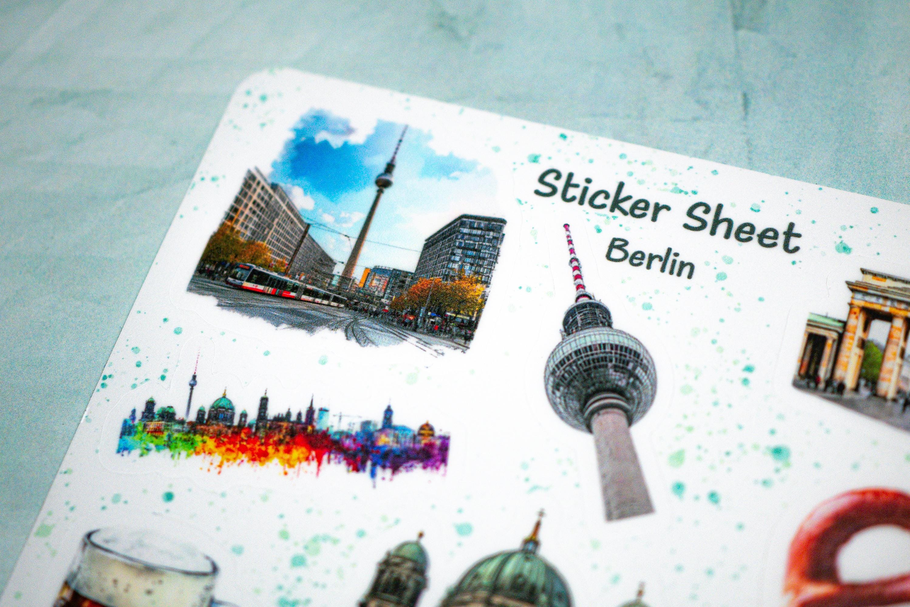 Berlin Sticker Bogen - Set von 14 Stickern für Journal, Planer ...