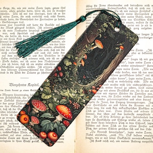 Segnalibro a forma di fungo - Accessori per libri, segnalibro illustrato, lettura, regalo per amanti dei libri, segnalibro di carta, accessorio per la lettura, diario