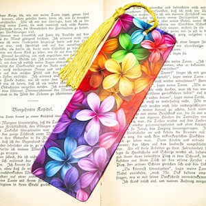 Segnalibro floreale - Accessori per libri, segnalibro illustrato, lettura, regalo per amanti dei libri, segnalibro di carta, accessorio per la lettura, diario