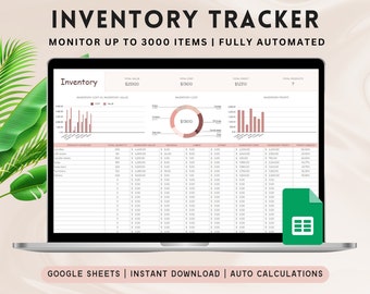 Inventory Tracker Spreadsheet, Google Sheets, Inventory Template Sheet, Reseller Inventory Management, Inventory Log List, Business Tracker