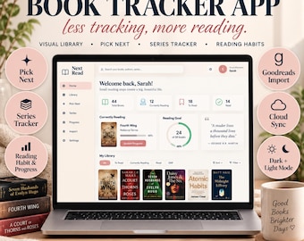 Book Tracker App, Reading Tracker, Digital Reading Journal, Personal Library, Goodreads Import, Series Tracker, Reading Log