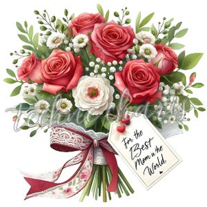 Aquarel Moederdag bloemen clipart | 10 hoogwaardige jpg's van 300 dpi | Clipart wilde bloemen |  Bloemenprint Moederdag | Commercieel gebruik