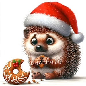 Quirky Christmas Animal Clipart 10 High Resolution JPG Cute & Funny Animals Funny Xmas Animals Card Making Whimsical Christmas Animals