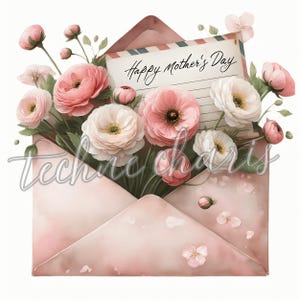Happy Mother's Day clipartbundel – 10 png-afbeeldingen voor sublimatie, inclusief commercieel gebruik, Moederdagontwerpen voor ambachten en printables