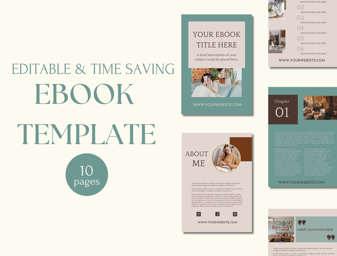 Editable Ebook Template, Pastel, Workbook Template, Canva Ebook