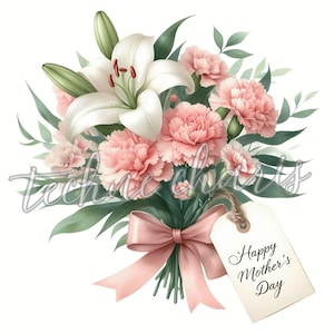 Happy Mother's Day clipartbundel – 10 png-afbeeldingen voor sublimatie, inclusief commercieel gebruik, Moederdagontwerpen voor ambachten en printables