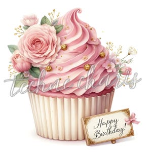 Birthday Cupcake Clipart Bundle | 10 High-Quality 300 DPI JPGs | Fun Birthday Graphics for Scrapbooking, Cards, Party Decor & Commercial Use