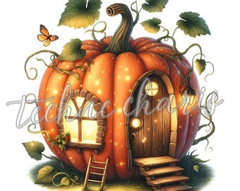 Imágenes prediseñadas de casitas de hadas con verduras: 10 archivos JPG de alta calidad a 300 DPI, descarga digital, hada adorable, decoración infantil, creación de tarjetas, manualidades digitales con papel
