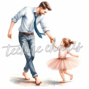 Vater und Tochter Clipart | Set mit 10 hochwertigen 300 dpi JPGs | Vatertag Clipart, Papa Geschenke, Vatertag Print, Geschenk zum Vatertag
