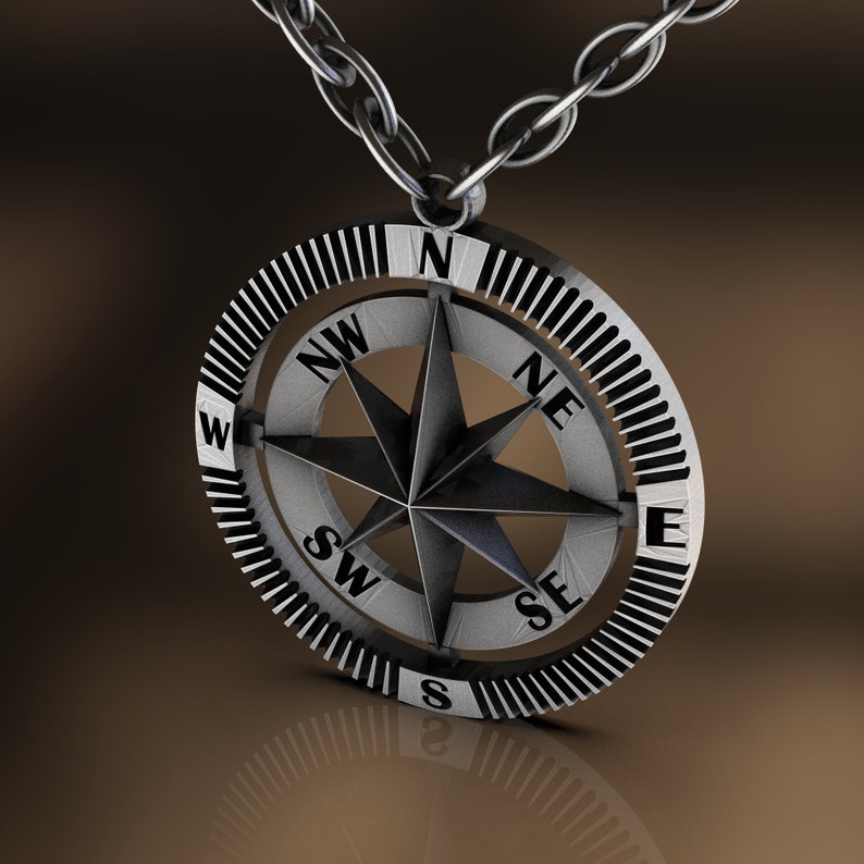 Compass Necklace, Travel Jewelry, Dainty Compass Necklace, Graduation