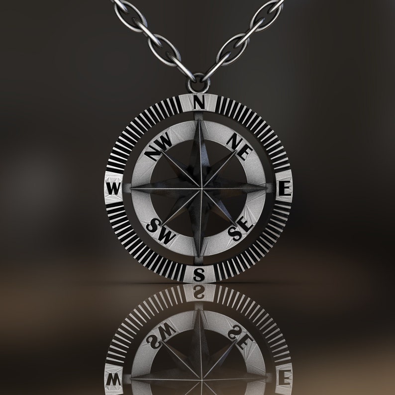 Compass Necklace, Travel Jewelry, Dainty Compass Necklace, Graduation