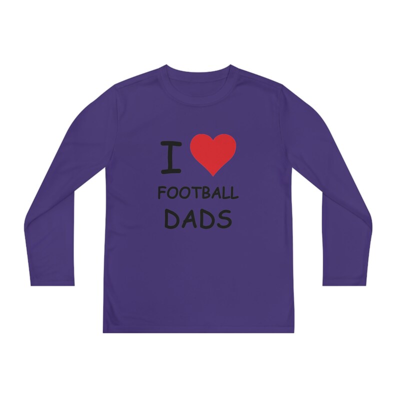 I Love Football Dads Kids Long Sleeve Tee zdjęcie 7