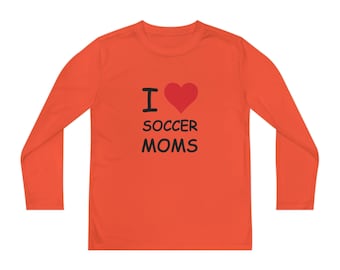 T-shirt a maniche lunghe per bambini di I Love Soccer Moms