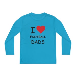 I Love Football Dads Kids Long Sleeve Tee zdjęcie 2