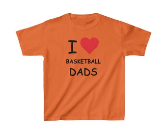 I Love Basketball Dads Kids Tee